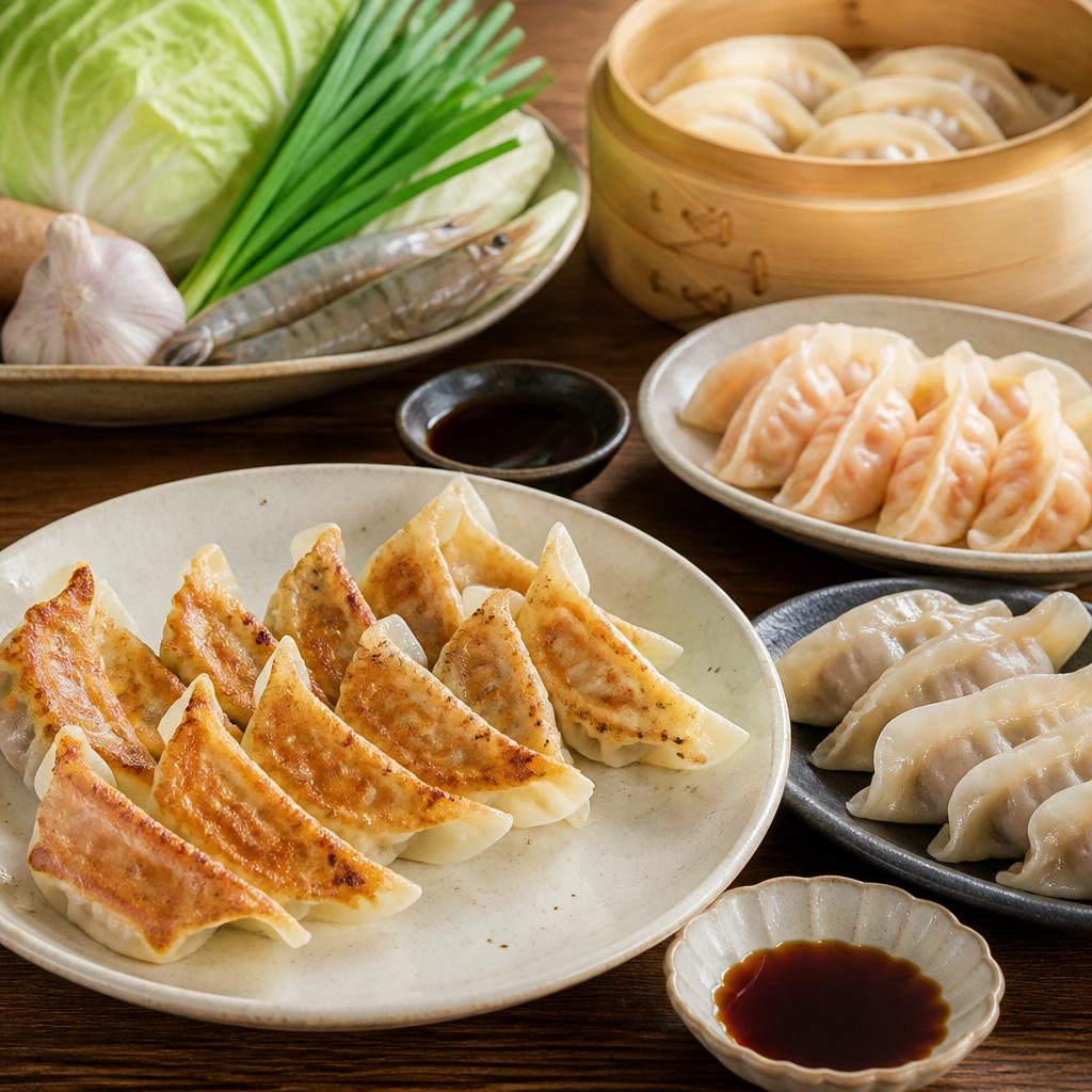 自慢の手作り餃子