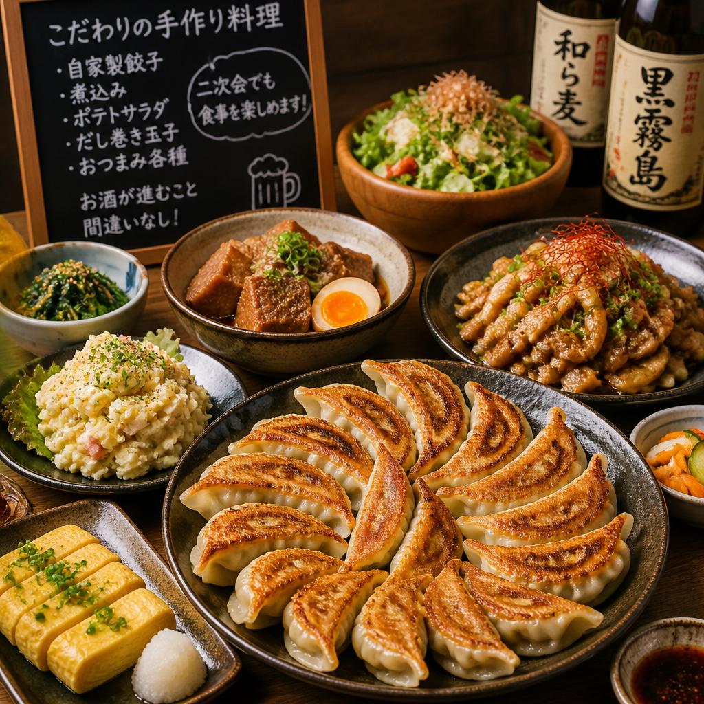 手作り料理でお腹も満たす