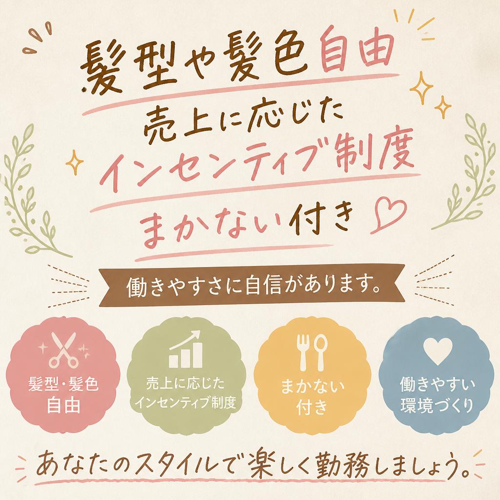 メリットたくさんの働きやすさ