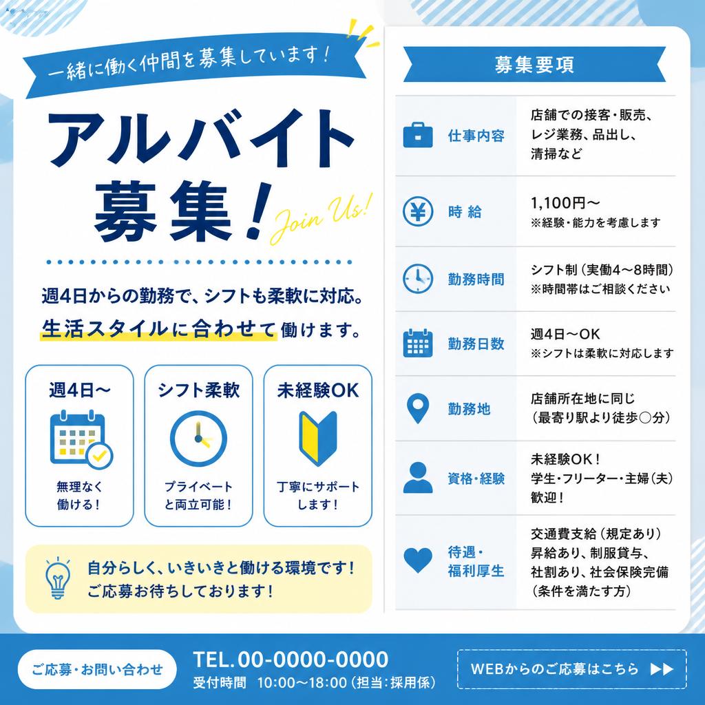 魅力的なアルバイト募集