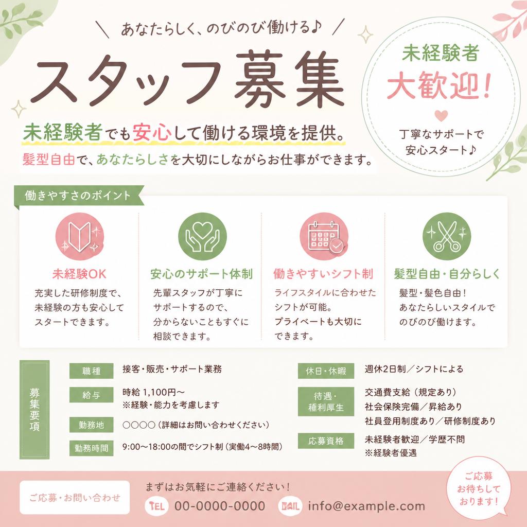 5. シフトの柔軟さ！