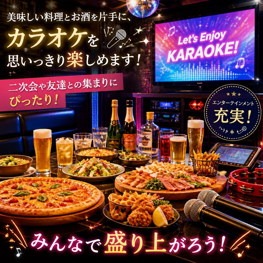 カラオケ無料で楽しめる!