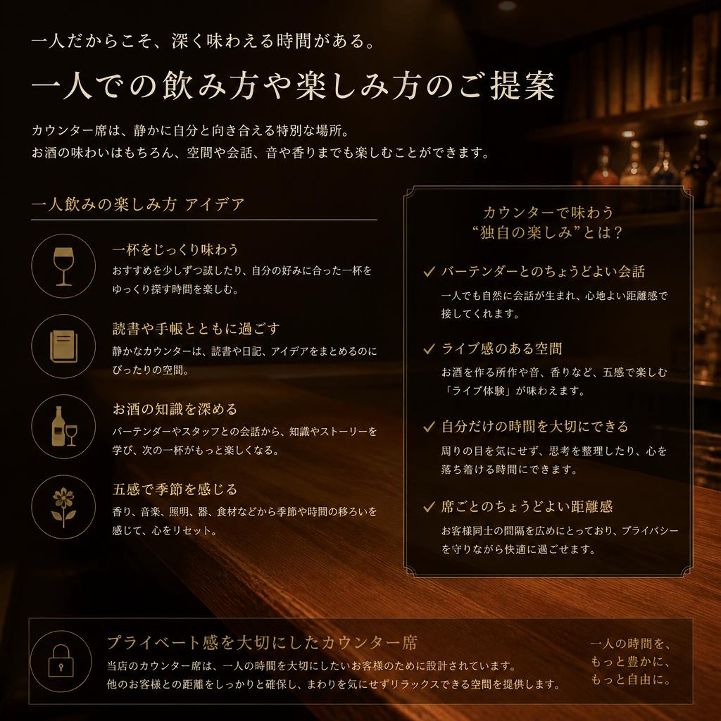一人飲みの新しい楽しみ方