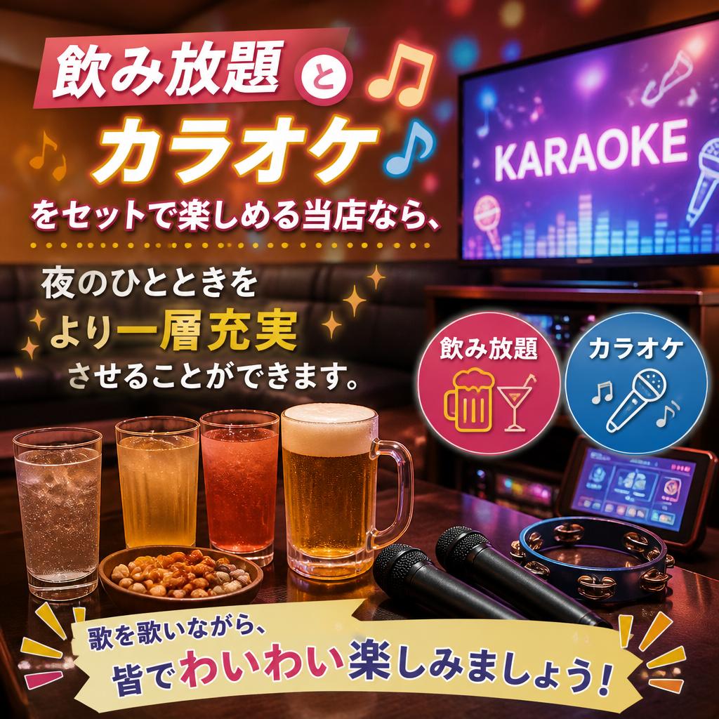深夜まで楽しめるカラオケ
