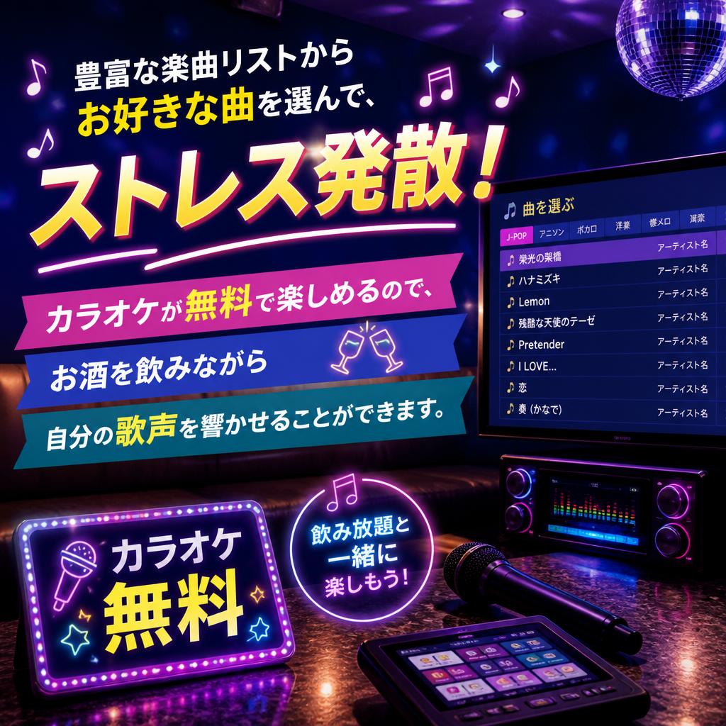 無料で楽しめるカラオケ！