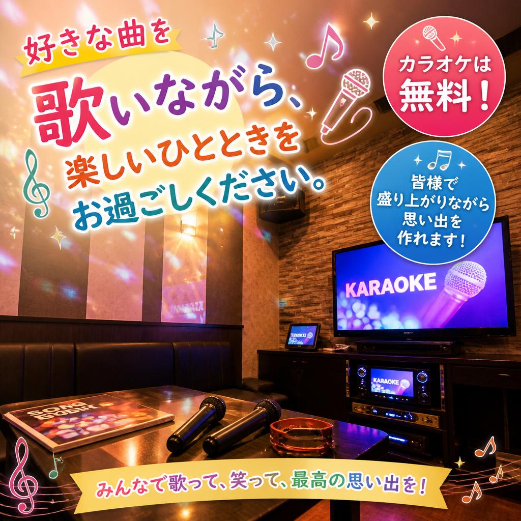 カラオケで盛り上がる