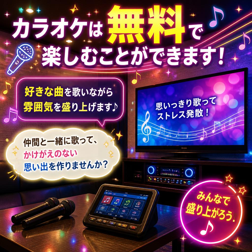 カラオケで盛り上がる！