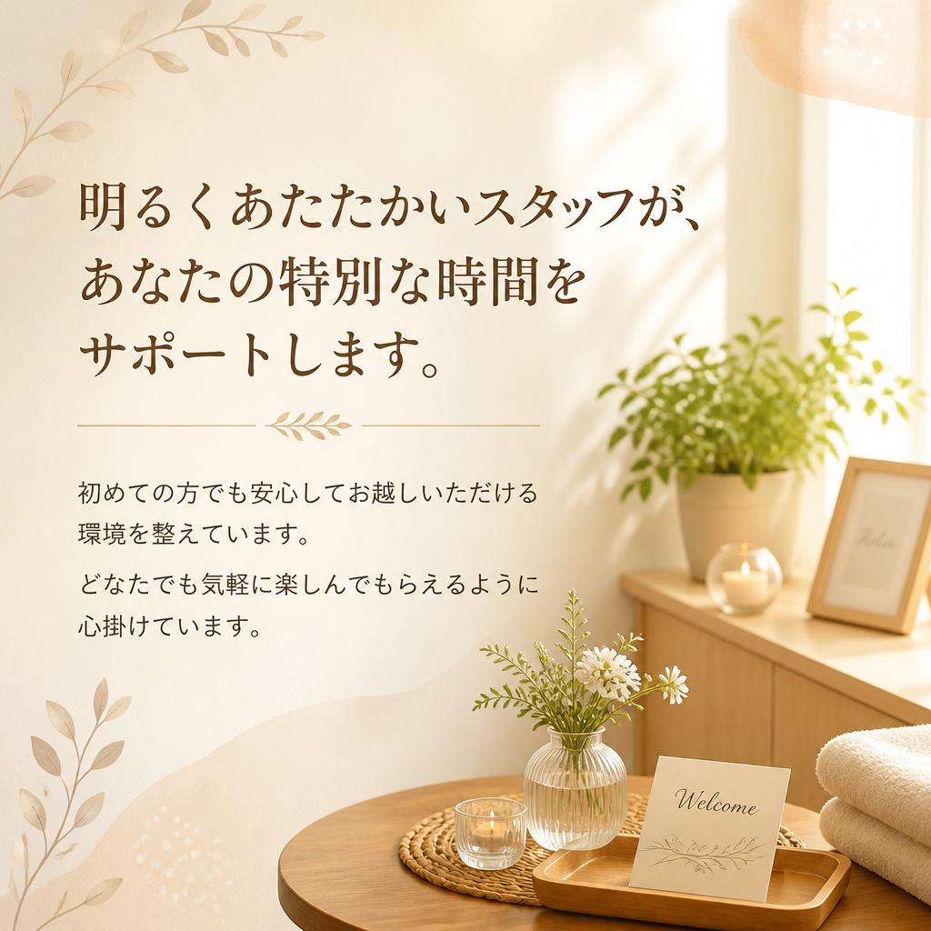 アットホームなおもてなし