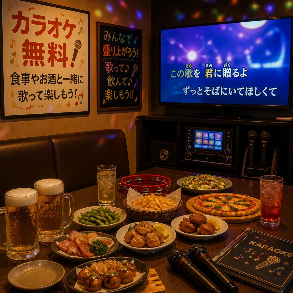 カラオケで盛り上がる